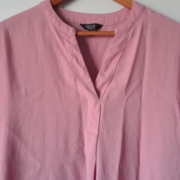 Rachel Rachel Roy Dusty Pink Short Sleeve Blouse Top L - Picture 3 of 8